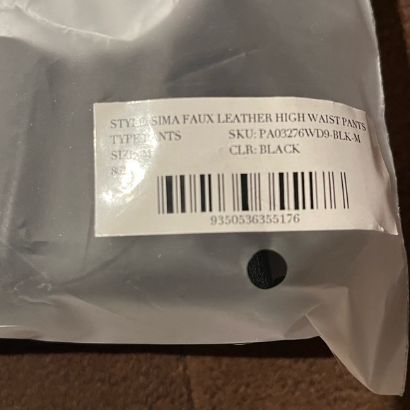 NWT Meshki Black Sima Faux Leather High Waisted Pants - Picture 8 of 14